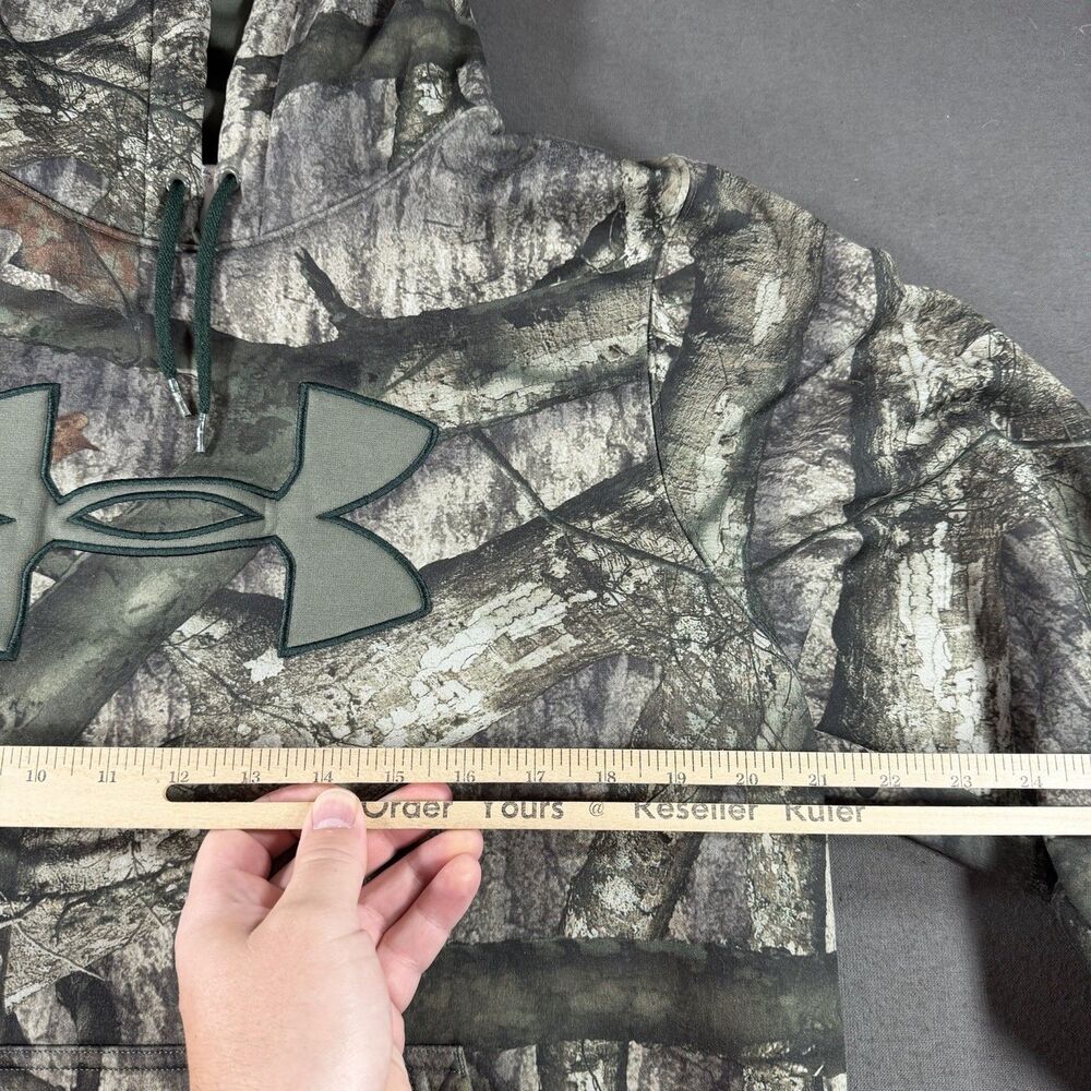 Under Armour Hoodie Mens Medium Mossy Oak Treestand Camo Pullover Sweatshirt - Picture 5 of 8